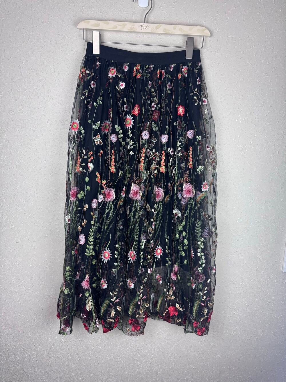 Helens Heart Embroidered lace floral skirt